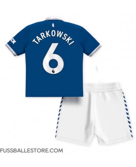 Günstige Everton James Tarkowski #6 Heimtrikotsatz Kinder 2023-24 Kurzarm (+ Kurze Hosen)